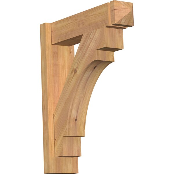Ekena Millwork Merced Smooth Arts and Crafts Outlooker, Western Red Cedar, 5 1/2"W x 20"D x 24"H OUT06X20X24MRC03SWR - main